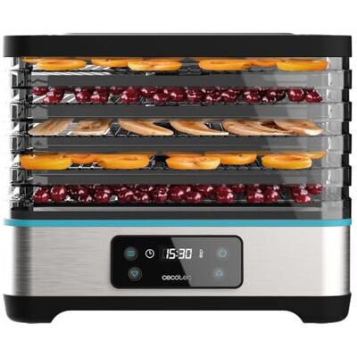 Cecotec Voedselontwateraar VitaDry Pro. 300 W, Fruitontwateraar met 5 In Hoogte Verstelbare Lades, Digitaal Scherm, Timer 30 min tot 48 uur, Temperatuur 35º-70º, Roestvrij Staal. Cecotec Voedselontwateraar VitaDry Pro. 300 W, Fruitontwateraar met 5 In Hoogte Verstelbare Lades, Digitaal Scherm, Timer 30 min tot 48 uur, Temperatuur 35º-70º, Roestvrij Staal.