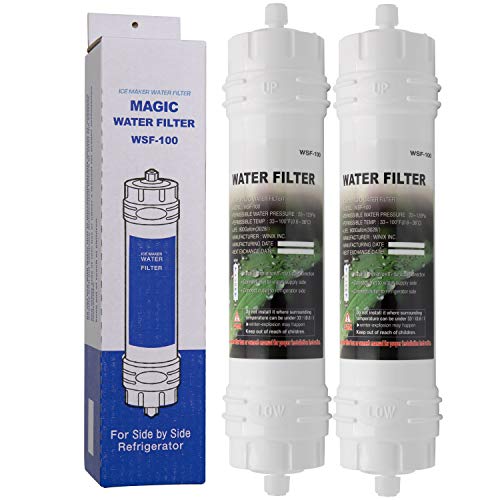 MAGIC WATER FILTER WSF-100   2-Pack Waterfilter met schroefdop voor Samsung Koelkasten externe Side-by-Side Koelkast Filter WSF100