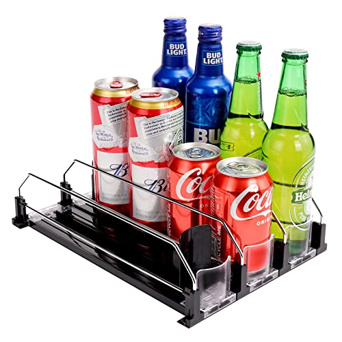 BingoHive Automatisch Blikjes Organizer Koelkast Blikjes Dispenser Kan Organisator Bierblikjes Organizer Voor Koelkast 12 Bier Soda Drankjes Blikjes 330ML 440ML 500ML