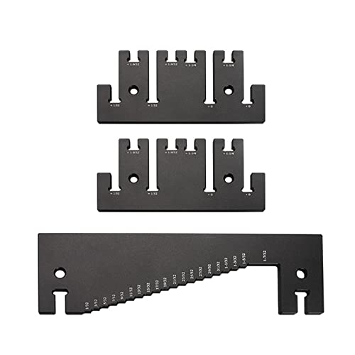 yanwuwa 3 STKS Stap Dieptemeter Dieptemeter Hoogtemeter Hoge Precisie Tenon Remklauw Metrisch voor Routers en Tafel Houtbewerking Tenon Remklauw Maatregel