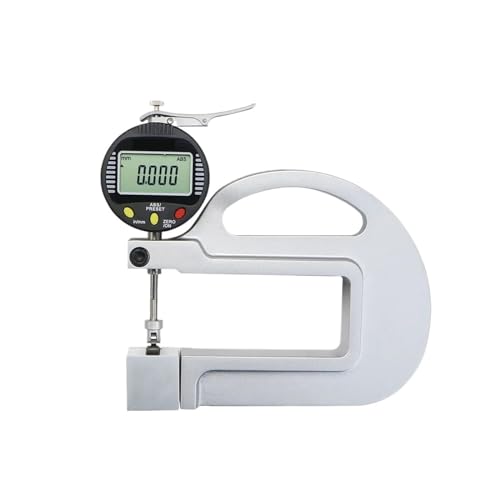 DUOCAI Elektronische micrometer diktemeter 0,001 mm 10 mm digitale diktemeter met roller inzetstuk metalen diktemeting leerfilm diktemeting (kleur: kleine kop)