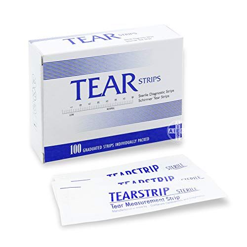 AIESI ® Schirmer Test steriele oftalmische strips voor traanvolumetest TEAR STRIPS (Pak van 100 stuks)