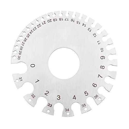 Walfront Meetinstrument met draaddikte van roestvrij staal 2-zijdig meetinstrument dikte draaddikte tester meetinstrument liniaal