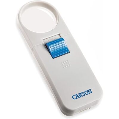 Carson 7x Handloep met LED en Asferische 1,5 Inch Lens – Verlicht Vergrootglas voor Nauwkeurige Observaties en Lezen (SV-70) Carson 7x Handloep met LED en Asferische 1,5 Inch Lens – Verlicht Vergrootglas voor Nauwkeurige Observaties en Lezen (SV-70)
