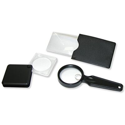 Carson ValuePack Set van 3 Compacte Vergrootglazen (Handheld, Creditcard, Flip-Open) (VP-01) Carson ValuePack Set van 3 Compacte Vergrootglazen (Handheld, Creditcard, Flip-Open) (VP-01)
