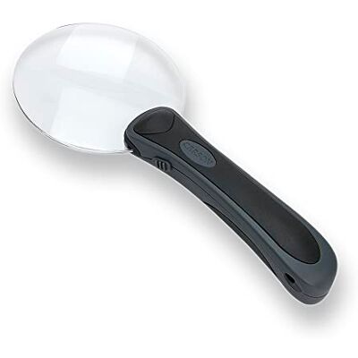 Carson Verlichte Leesvergrootglas, Grijs, 3.5X Rond (RM-95) Carson Verlichte Leesvergrootglas, Grijs, 3.5X Rond (RM-95)