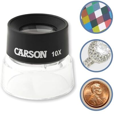 Carson LumiLoupe 10x Vergrootglas – Ideaal voor Munten, Postzegels en Miniaturen (LL-10) Carson LumiLoupe 10x Vergrootglas – Ideaal voor Munten, Postzegels en Miniaturen (LL-10)