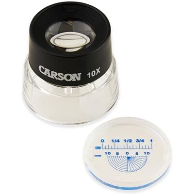 Carson LumiLoupe 10x Standloep met Meetschaal en Dradenkruis, Ideaal voor het Bekijken van Munten, Postzegels, Foto's, Miniaturen, Dia's, Elektronica (LL-20) Carson LumiLoupe 10x Standloep met Meetschaal en Dradenkruis, Ideaal voor het Bekijken van Munten, Postzegels, Foto's, Miniaturen, Dia's, Elektronica (LL-20)