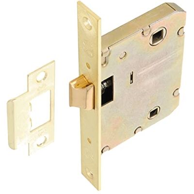 Amig Gecombineerde deursluiting 50 mm met omkeerbare tong, model 4100 staal met messing afwerking Voor houten binnendeuren van badkamers, keukens of slaapkamers Amig Gecombineerde deursluiting 50 mm met omkeerbare tong, model 4100 staal met messing afwerking Voor houten binnendeuren van badkamers, keukens of slaapkamers