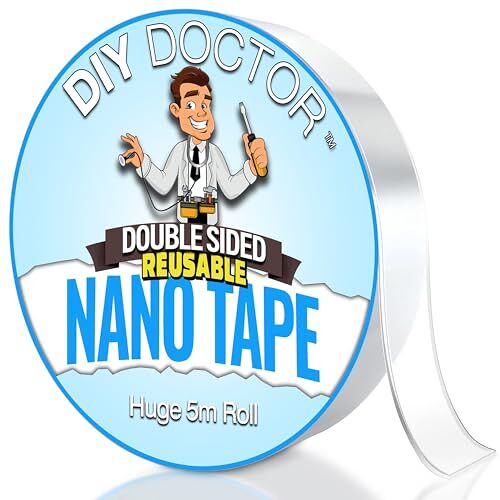 DIY Doctor Dubbelzijdig plakband extra sterk enorme 5 m x 30 mm rol nano tape dubbelzijdig extra sterk dubbelzijdig plakband transparant dubbelzijdig plakband dun