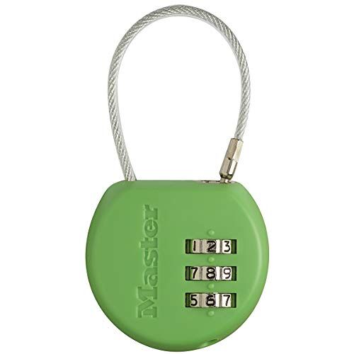 Master Lock 4671EURDCOL cijferslot met adreslabel, willekeurige kleur, 8,9 x 4,2 x 1,9 cm