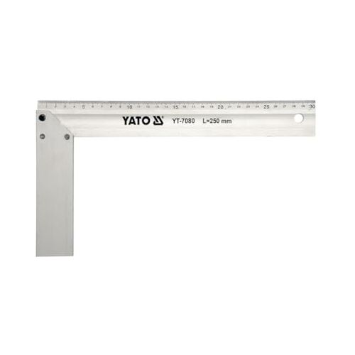 Yato Yt-7080 aluminium 250 mm geodriehoek met hoge hakken