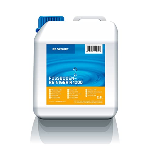 Dr. Schutz Vloerreiniger R 1000 2,5 l, streepvrije reiniging voor PVC, CV, linoleum, rubber, steen, designvloer en parket, vloerreiniger, vloerreiniger, vinyl vloerreiniger