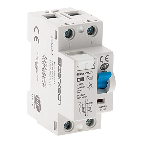 Zenitech Differentiaalschakelaar 63/2 30 mA type A NF