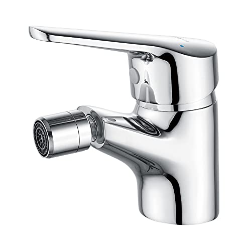 Ibergrif M15050 Bidet Kraan, Bidetmengkraan Voor Badkamer, Hot en Koud Tap Bidet Kraan, Chroom, Zilver