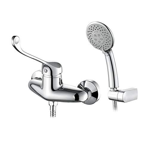 Ibergrif Bari, Gerontological Faucet Shower, MonoMando Shower Mixer for Wall Installation, Chrome