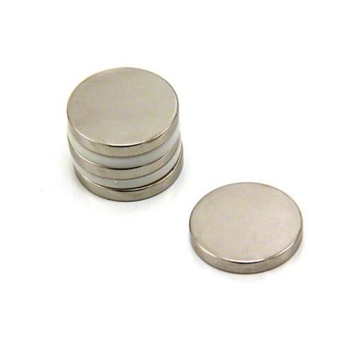 first4magnets N42 Neodymium magneet voor kunst, ambachten, modelbouw, doe-het-zelf, hobby's, kantoor en thuis 20 mm dia x 3 mm dik 4,6 kg Pull Pack van 4