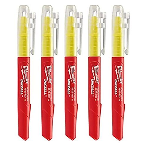 Milwaukee INKZALL lichtmarkers, geel, set van 5 stuks