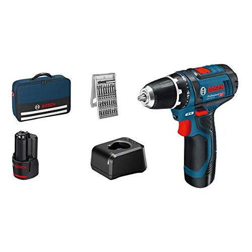 Bosch 12V System accuschroevendraaier GSR 12V-15 (incl. 2x 2,0 Ah accu, lader GAL 12V-20, 25-delige bitset, in tas)