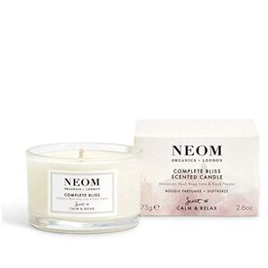 Neom Organics London NEOM- Complete Bliss Geurkaars, reisgrootte   Blush Rose, Lime & Black Peper   Etherische olie aromatherapie kaars   Geur om stress te ontdoen