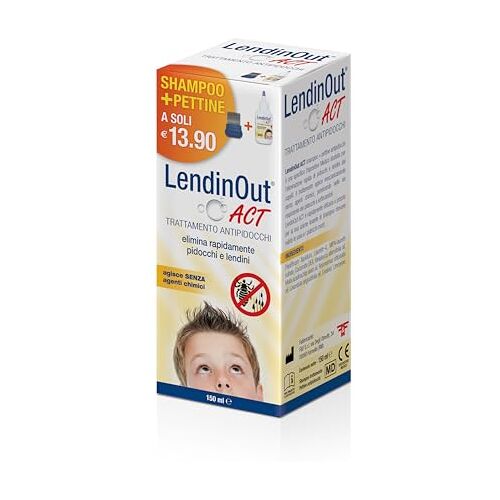 F2 Lendinout Act Shampoo tegen luizen met kam, 150 ml