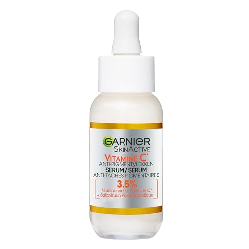 Garnier SkinActive Vitamine C* Anti-Pigmentvlekken Serum Met Niacinamide en Salicylzuur Serum Tegen Pigmentvlekken 30ml