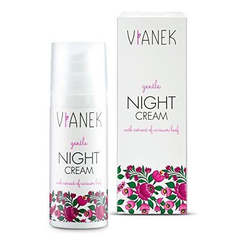 VIANEK Kalmerende nachtcrème. Gezichtscrème voor gevoelige en vettige huid. Veganistische natuurlijke cosmetica voor gezicht en hals. Maat 50 ml.