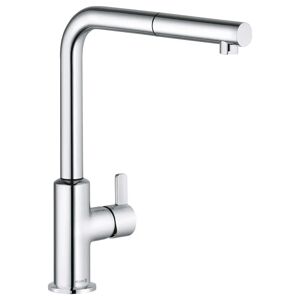 Kludi L-ine S ECO sink single-lever mixer pull-out spout, short lever 408510578