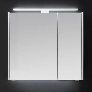 Pelipal Serie 6040 (Solitaire) mirror cabinet 73,2 cm with side LED profile, LED top light 60 cm, large door left SEEE00173-L-K721 ZALAUF60