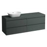 LAUFEN LANI vanity top with cutout left with vanity unit 160 cm with large drawer right and left H4055921122661