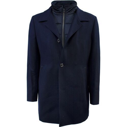 Adam est 1916 - Halflange Jas met Windvanger Navy - 50 - Heren Donkerblauw 50 heren