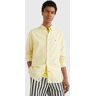 Tommy Hilfiger - Gestreept Oxford Overhemd Vivid Yellow - M - Heren Geel M heren