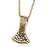 Heren ketting Mendes Edelstaal Thor Viking Axe Goudkleurig Goud