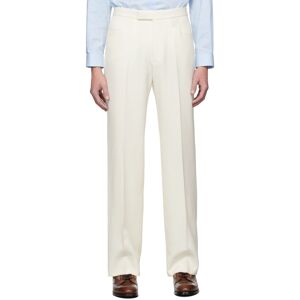 Gucci Off-White Wool Fluid Trousers - 50