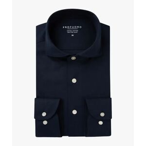 Profuomo Navy Supima knitted overhemd Heren XL male