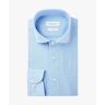 Profuomo Blauw pique knitted overhemd Heren LichtblauwSlim fit Lichtblauw 39 male