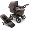 Bugaboo Donkey 5 Mono kinderwagen met wieg en stoel mineral collection taupe zonnekap, mineral collection taupe bekl