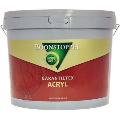 Boonstoppel Garantietex Acryl - Watergedragen Matte Verf - 10L Boonstoppel Garantietex Acryl - Watergedragen Matte Verf - 10L