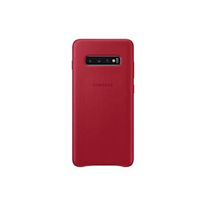 Samsung Beschermende lederen hoes voor Galaxy S10+ officiële Galaxy S10+ hoesje slijtvast echt lederen telefoonhoesje voor de  Galaxy S10+ rood