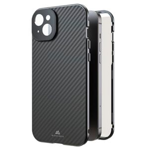 Black Rock Hoes voor iPhone 15 Plus (carbon coating, camerabescherming, metalen frame, 360° bescherming rondom, draadloos opladen compatibel, ultradun, dun, magneet, cover, telefoonhoes, case) Real