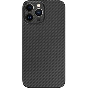 Black Rock Hoes Carbon Case Ultra Thin Geschikt voor Apple iPhone 13 Pro Max   Aramid telefoonhoes, Fiber Cover, draadloos opladen, premium (zwart)