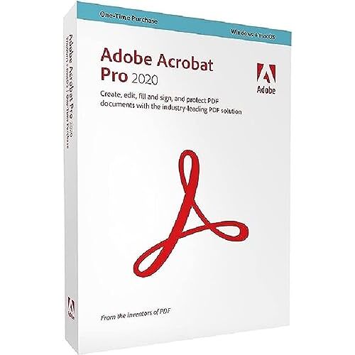 Adobe Acrobat Pro 2020-1 utilisateur Version boîte