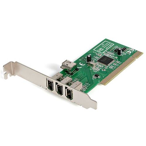 StarTech.com StarTech. com 4 Port 1394a FireWire PCI Interfacekaart 3x Firewire 400 extern 1x Firewire 400 intern