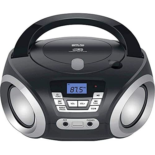 210715 Silva-Schneider PCD 19.1 FM-radio, cd-speler, AUX, net- en batterijvoeding, zwart