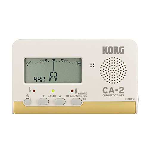 Korg CA-2 chromatische digitale tuner voor snaar/houtblazers en koperblazers wit