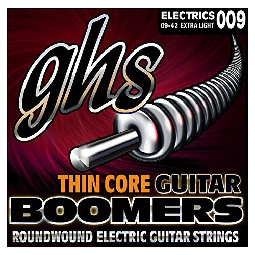 ghs Thin Core Gitaar Boomers TC-GBXL elektrische gitaarsnaarset, extra licht, 009-.042