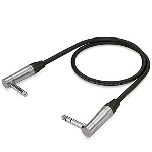 Behringer Instrument Patch Cable 1/4 Inch TRS Male to 1/4 Inch TRS Male 0.60 m / 2 ft Right Angled Gold Performance GIC-60 4SR