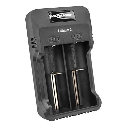 Ansmann Lithium 2 acculader voor Li-Ion- en NiMH-accu’s laadstation met LED voor 18650 18500 18350 26650 22650 17670 17500 16340 14500 10440 cellen met 3,7 V acculader voor AAA- en AA-accu's