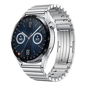 1 HUAWEI Watch GT 3 Smartwatch, zwart/zilver, 46 mm; armband: roestvrij staal
