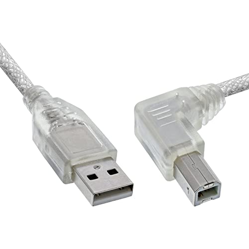 InLine ® 1 ft USB 2.0 AM/BM 0,5 m USB A USB B mannelijk-mannelijk transparant USB-kabel USB-kabel (0,5 m, USB A, USB B, mannelijk/mannelijk, 480 Mbps, transparant)